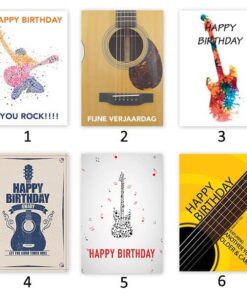 Own Guitar Picks - Birthday card with custom pick